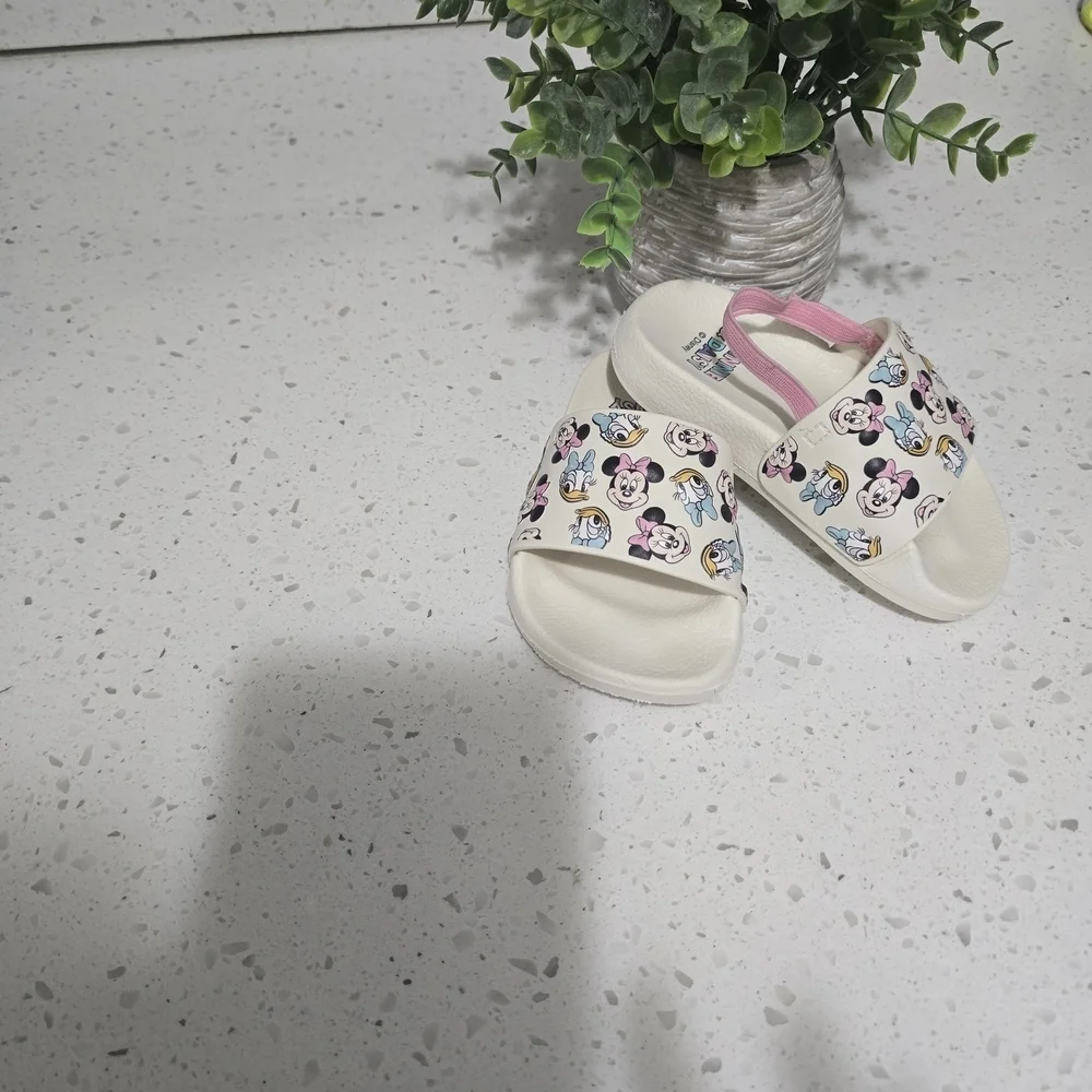 Primark Kids Sandals - White and Pink with Character Design